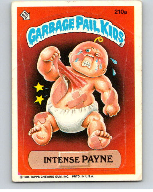 1986 Topps Garbage Pail Kids Series 6 #210A Intense Payne   V73255 Image 1