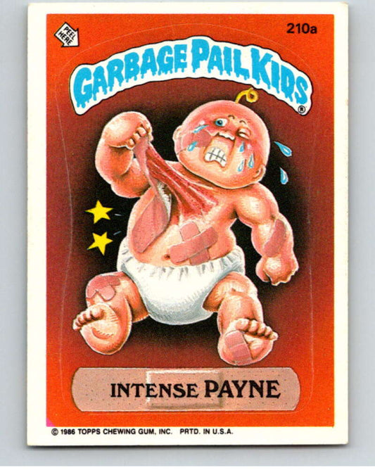 1986 Topps Garbage Pail Kids Series 6 #210A Intense Payne   V73256 Image 1