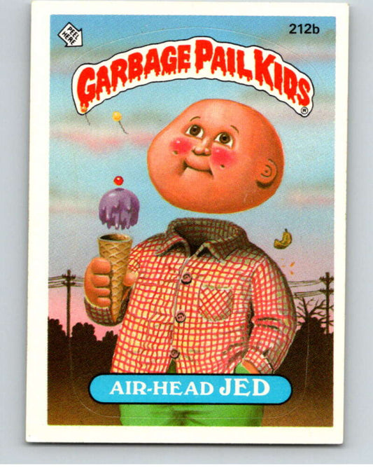 1986 Topps Garbage Pail Kids Series 6 #212B Air-Head Jed   V73261 Image 1