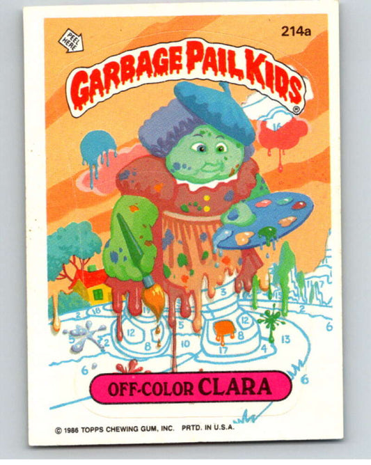 1986 Topps Garbage Pail Kids Series 6 #214A Off-Color Clara   V73265 Image 1