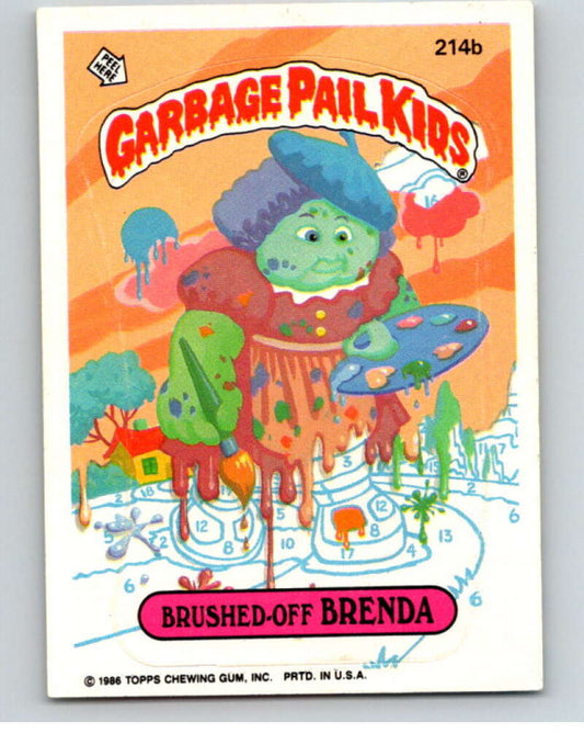 1986 Topps Garbage Pail Kids Series 6 #214B Brushed-Off Brenda   V73266 Image 1