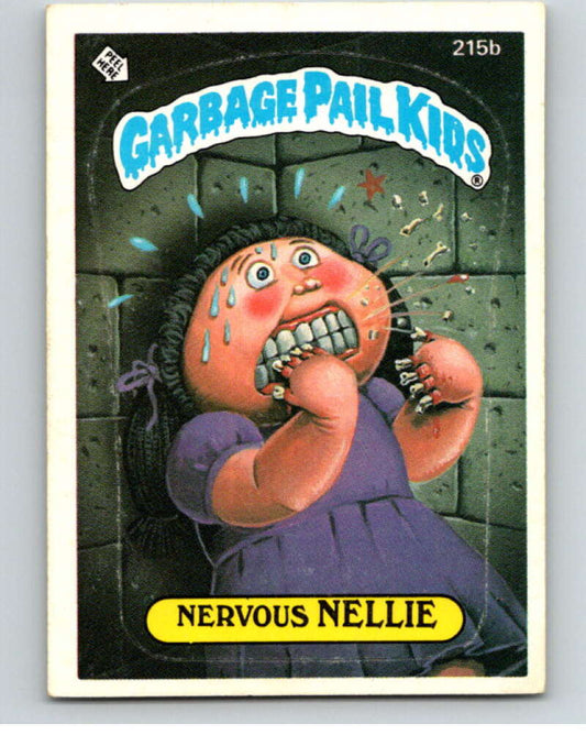 1986 Topps Garbage Pail Kids Series 6 #215B Nervous Nellie   V73268 Image 1