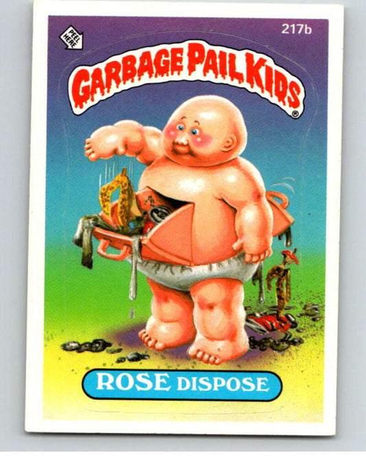 1986 Topps Garbage Pail Kids Series 6 #217B Rose Dispose   V73273 Image 1