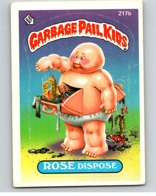 1986 Topps Garbage Pail Kids Series 6 #217B Rose Dispose   V73274 Image 1