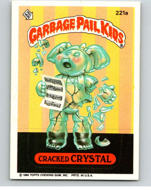 1986 Topps Garbage Pail Kids Series 6 #221A Cracked Crystal   V73281 Image 1