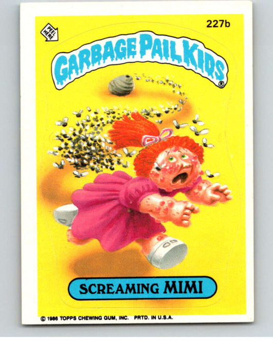 1986 Topps Garbage Pail Kids Series 6 #227B Screaming Mimi   V73295 Image 1