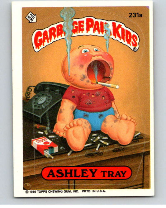 1986 Topps Garbage Pail Kids Series 6 #231A Ashley Tray   V73303 Image 1