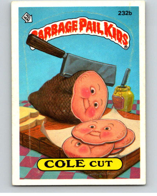 1986 Topps Garbage Pail Kids Series 6 #232B Cole Cut   V73306 Image 1