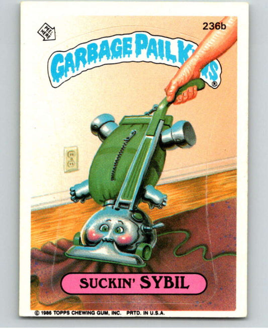 1986 Topps Garbage Pail Kids Series 6 #236B Suckin' Sybil   V73316 Image 1