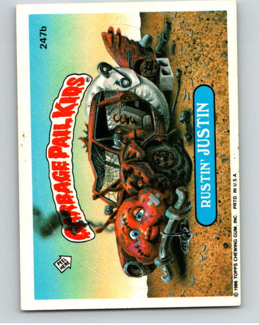 1986 Topps Garbage Pail Kids Series 6 #247B Rustin' Justin   V73341 Image 1