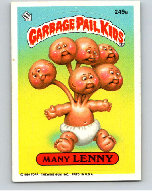 1986 Topps Garbage Pail Kids Series 6 #249A Many Lenny   V73344 Image 1