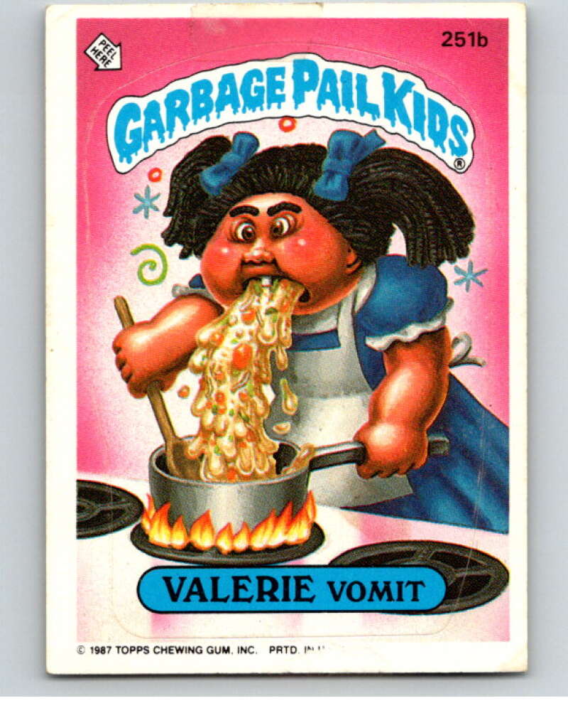 1987 Topps Garbage Pail Kids Series 7 #251B Valerie Vomit   V73348 Image 1