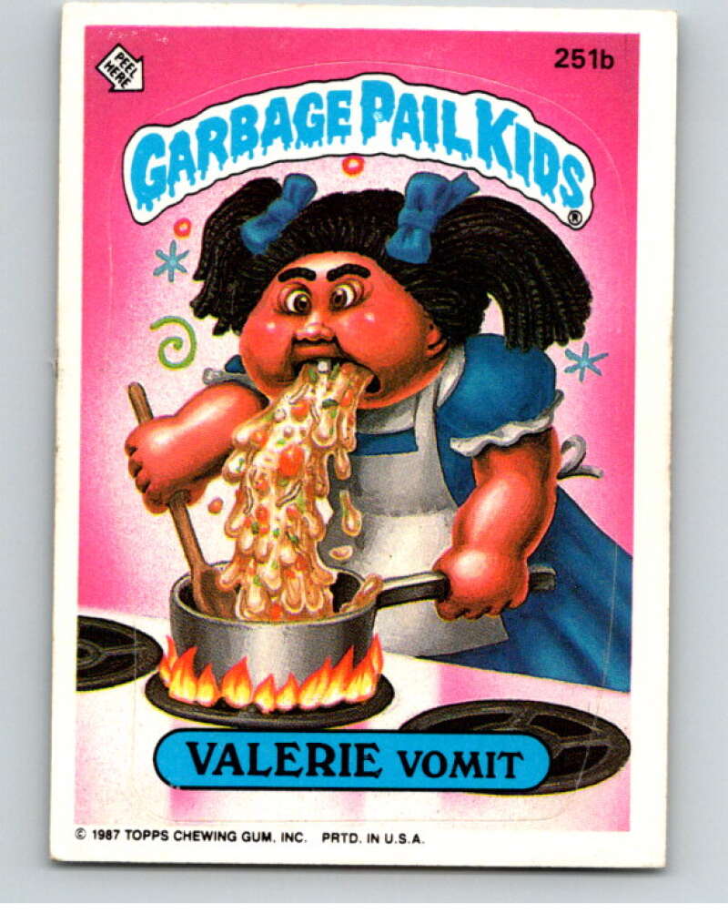1987 Topps Garbage Pail Kids Series 7 #251B Valerie Vomit   V73349 Image 1