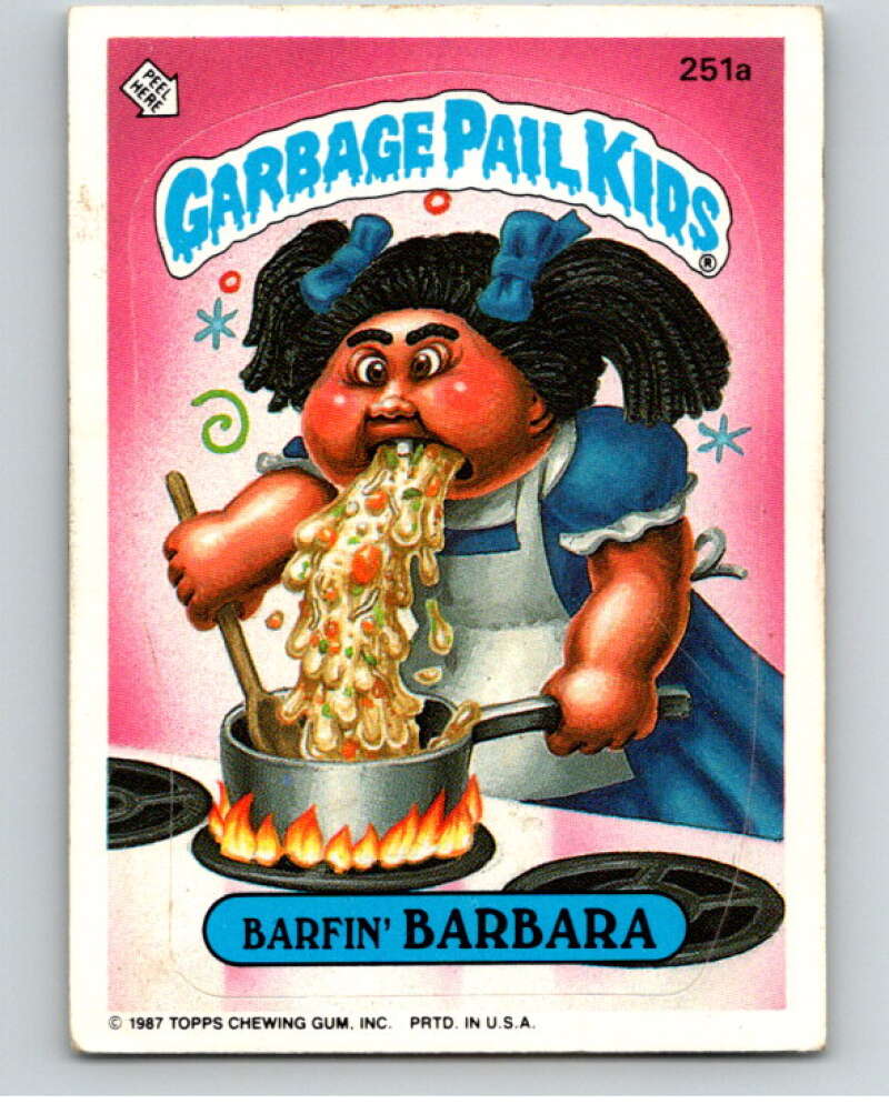 1987 Topps Garbage Pail Kids Series 7 #251A Barfin' Barbara   V73350 Image 1