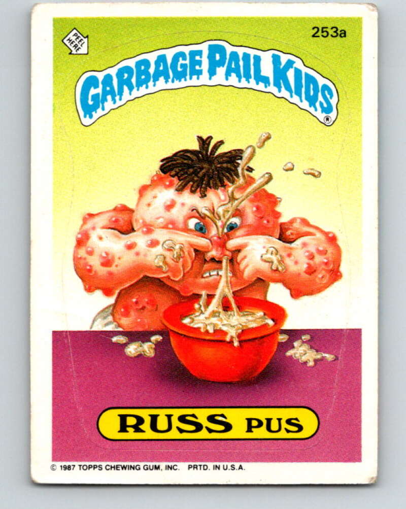 1987 Topps Garbage Pail Kids Series 7 #253A Russ Pus   V73355 Image 1