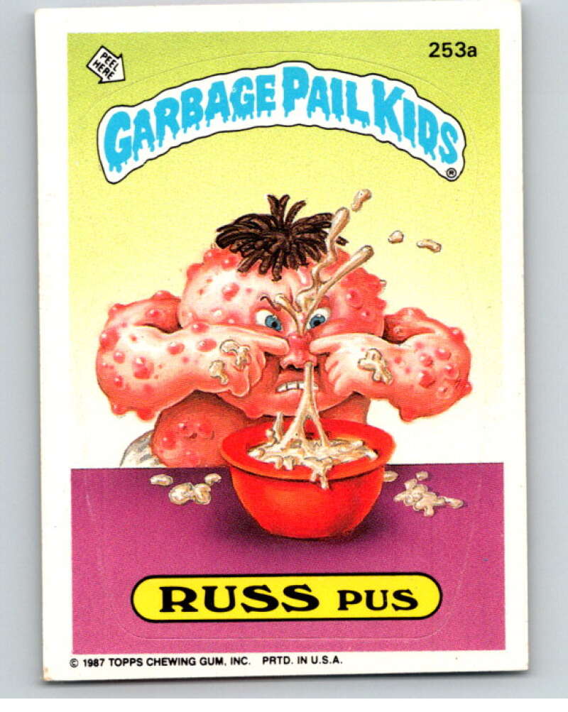 1987 Topps Garbage Pail Kids Series 7 #253A Russ Pus   V73356 Image 1