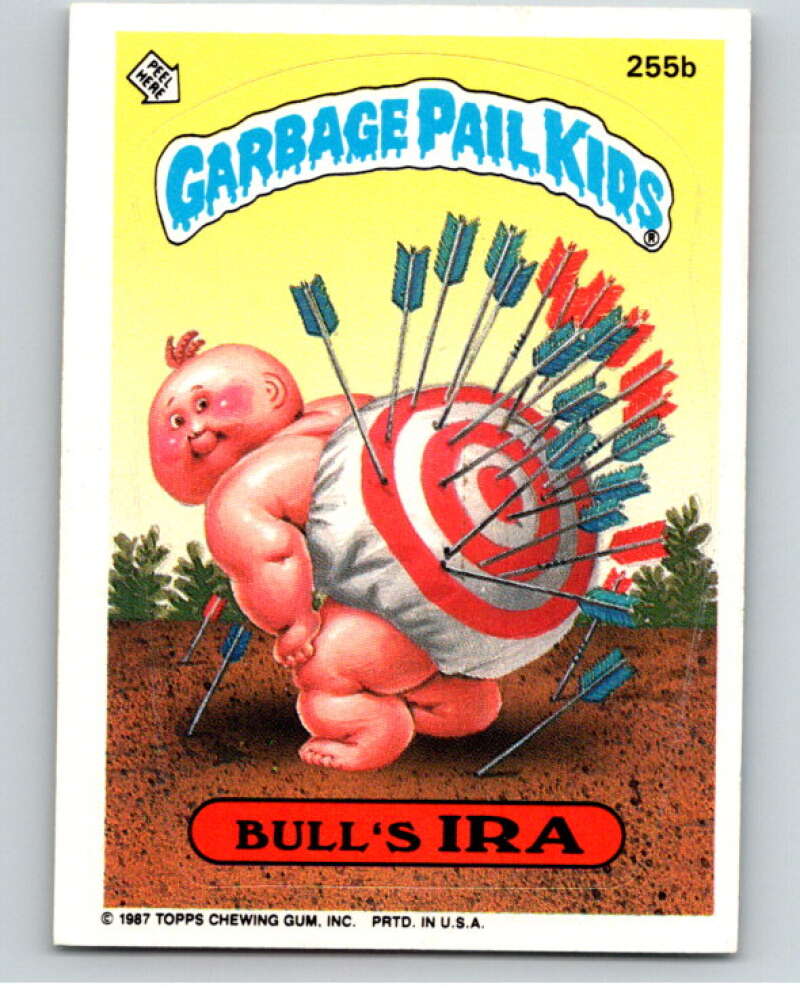 1987 Topps Garbage Pail Kids Series 7 #255B Bull's Ira   V73364 Image 1