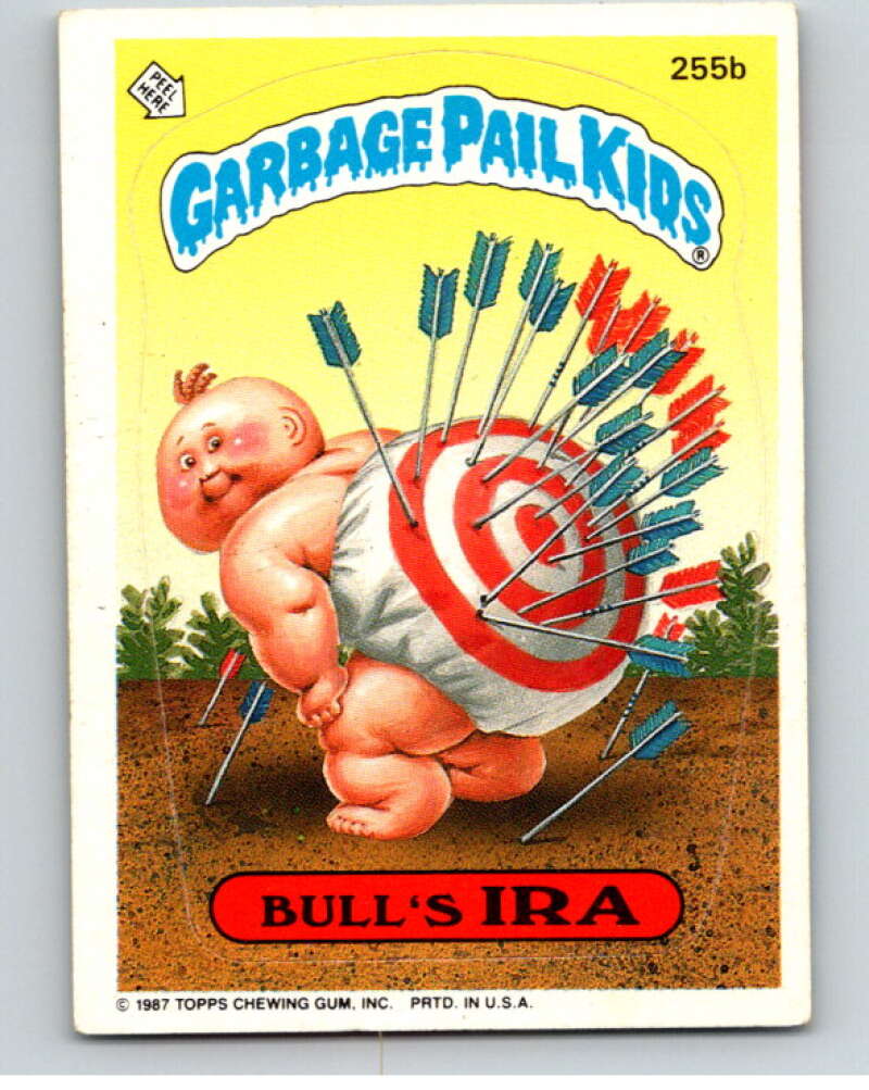 1987 Topps Garbage Pail Kids Series 7 #255B Bull's Ira   V73365 Image 1