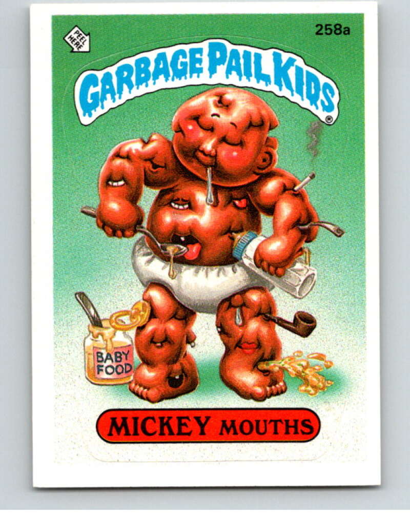 1987 Topps Garbage Pail Kids Series 7 #258A Mickey Mouths   V73372 Image 1