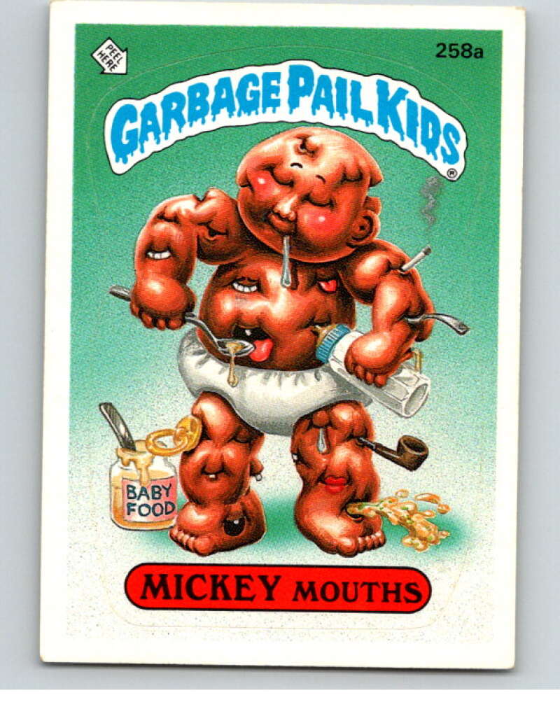 1987 Topps Garbage Pail Kids Series 7 #258A Mickey Mouths   V73373 Image 1