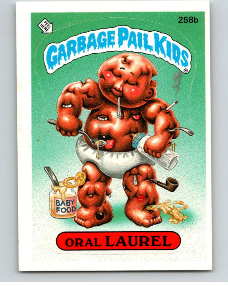 1987 Topps Garbage Pail Kids Series 7 #258B Oral Laurel   V73374 Image 1