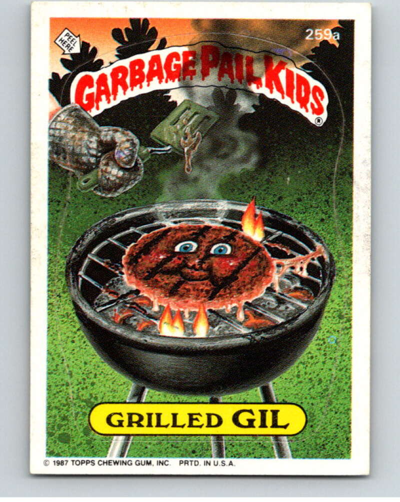 1987 Topps Garbage Pail Kids Series 7 #259A Grilled Gil   V73375 Image 1