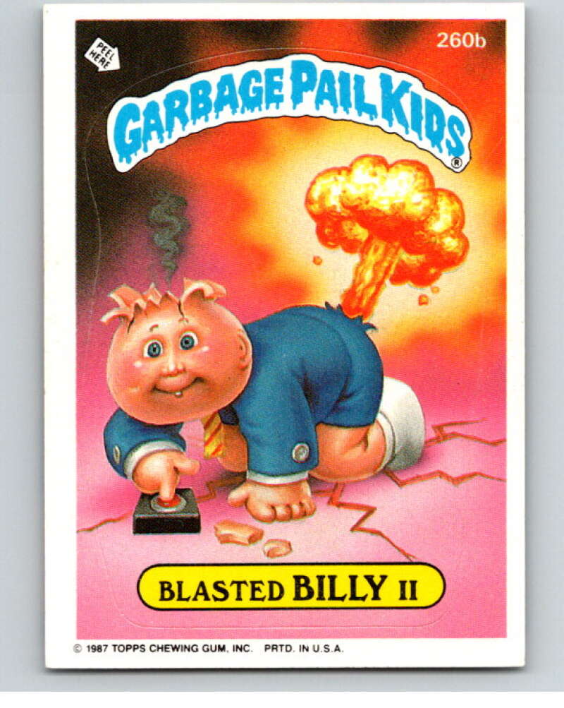 1987 Topps Garbage Pail Kids Series 7 #260B Blasted Billy II   V73379 Image 1