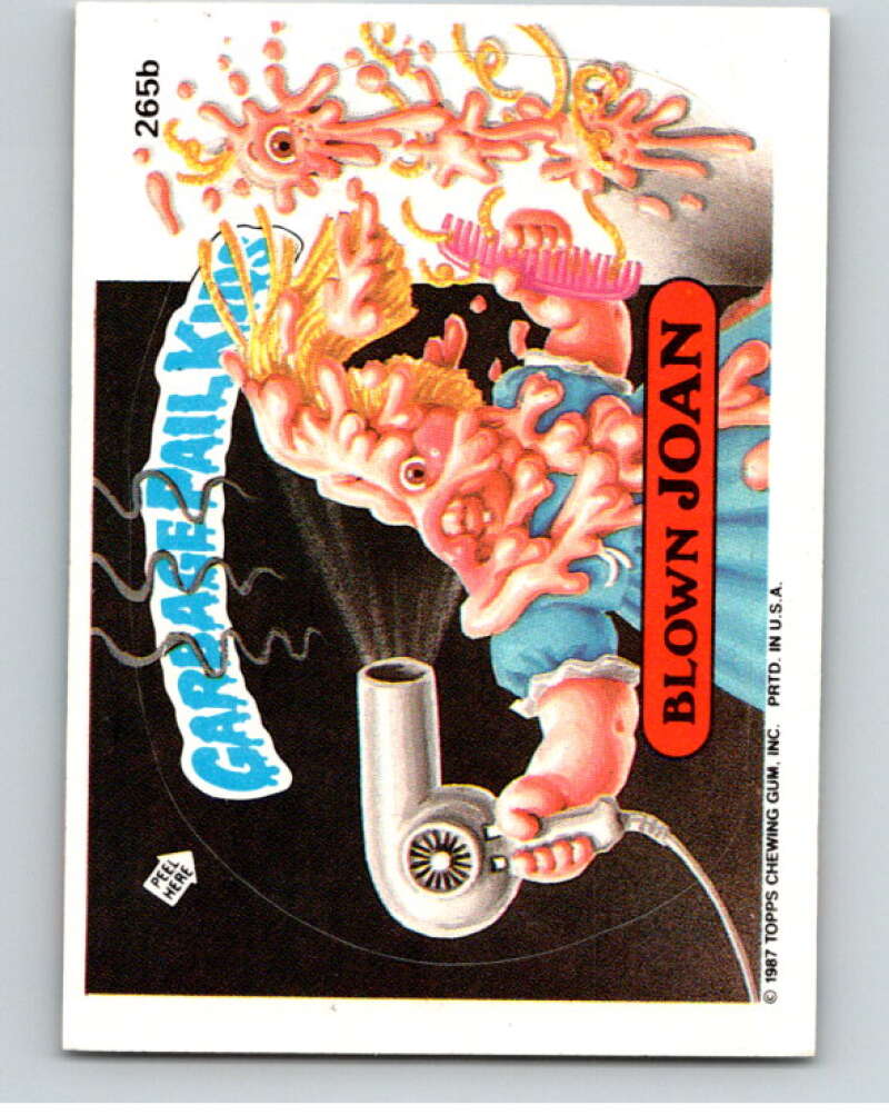 1987 Topps Garbage Pail Kids Series 7 #265B Blown Joan   V73394 Image 1