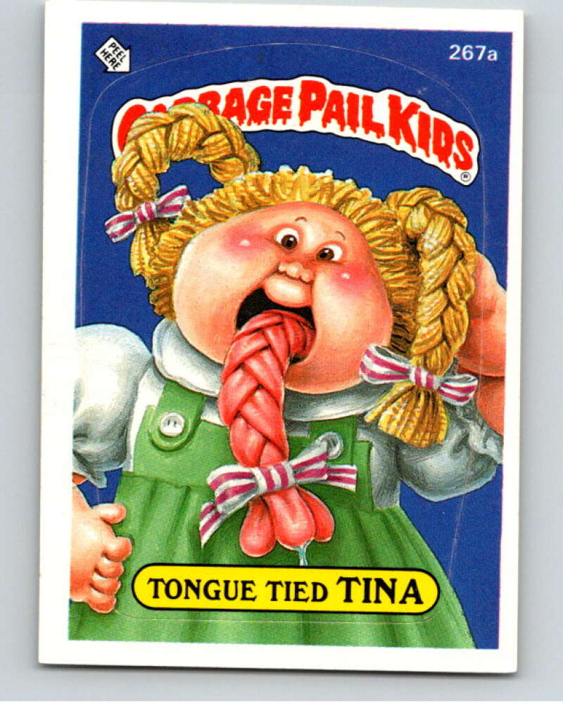1987 Topps Garbage Pail Kids Series 7 #267A Tongue Tied Tina   V73399 Image 1