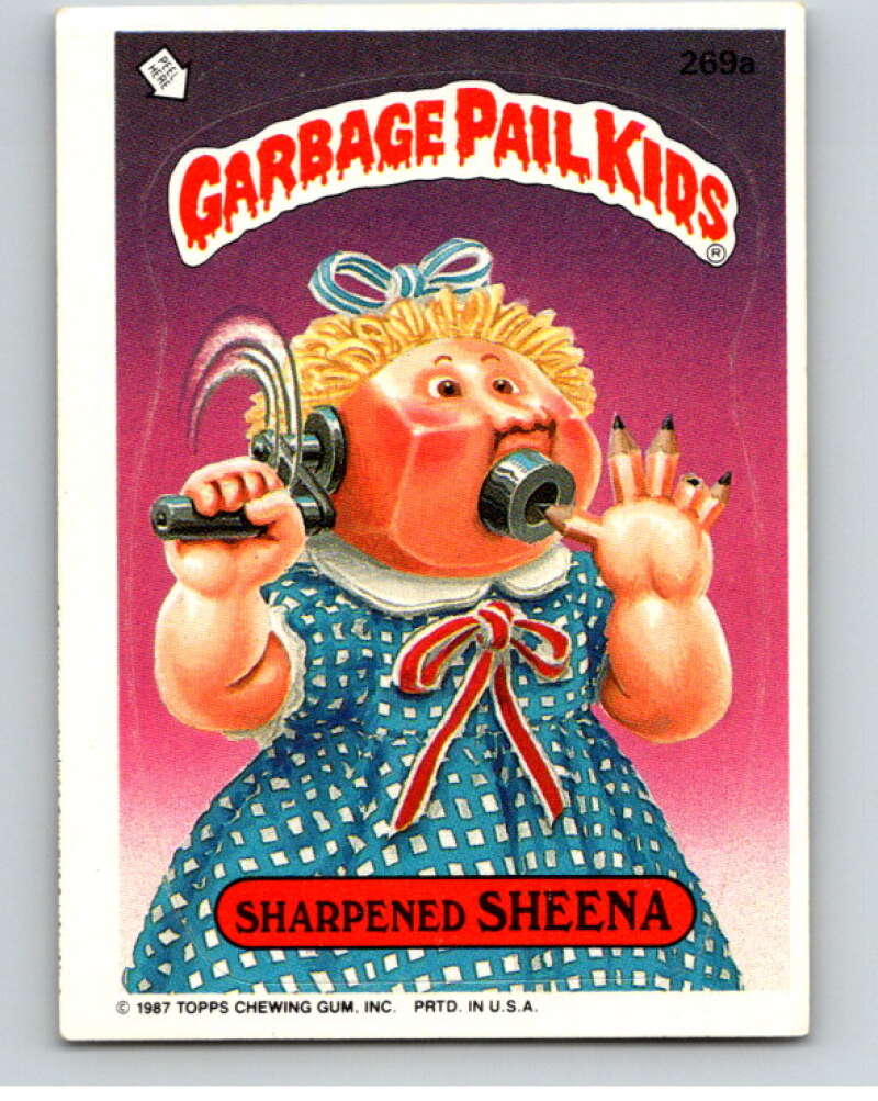 1987 Topps Garbage Pail Kids Series 7 #269A Sharpened Sheena   V73405 Image 1