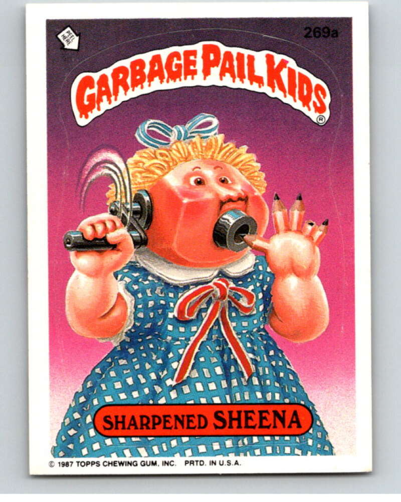 1987 Topps Garbage Pail Kids Series 7 #269A Sharpened Sheena   V73406 Image 1