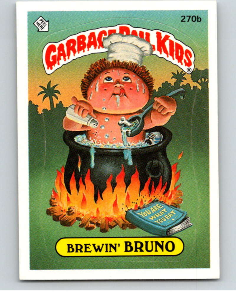 1987 Topps Garbage Pail Kids Series 7 #270B Brewin' Bruno   V73410 Image 1