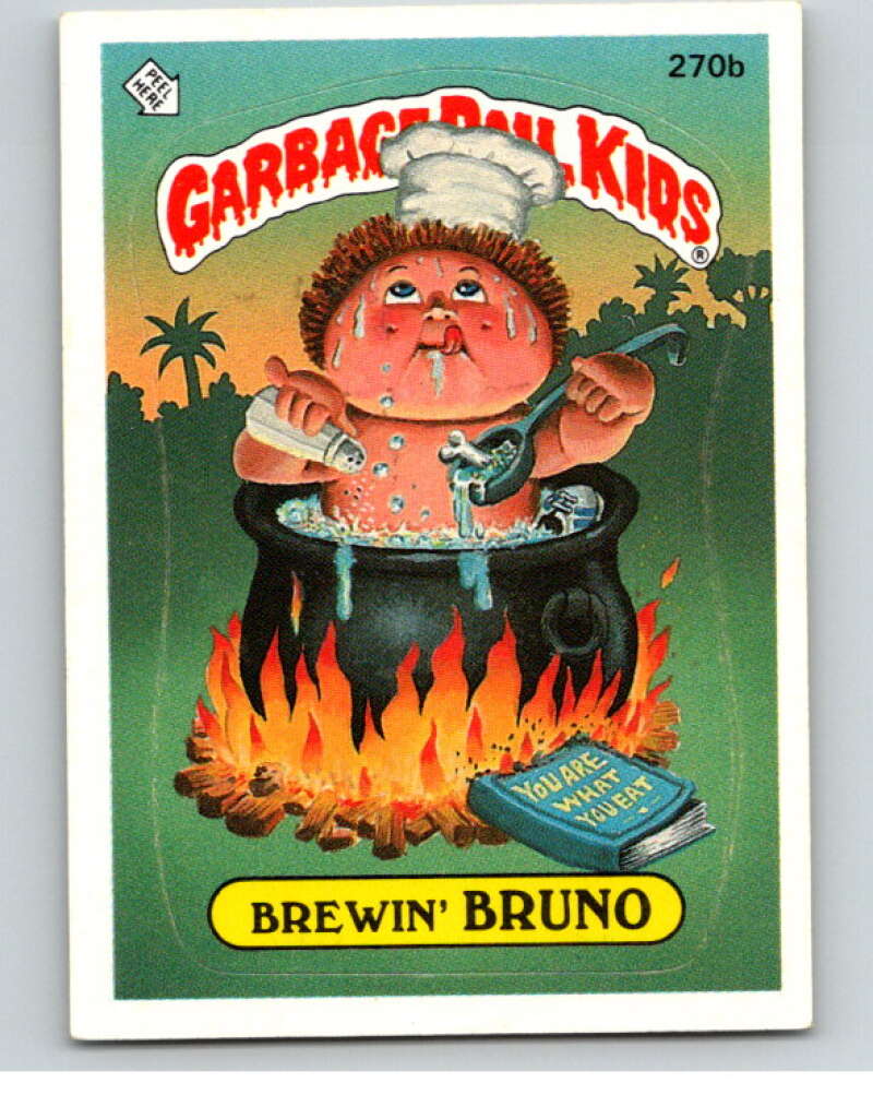 1987 Topps Garbage Pail Kids Series 7 #270B Brewin' Bruno   V73411 Image 1