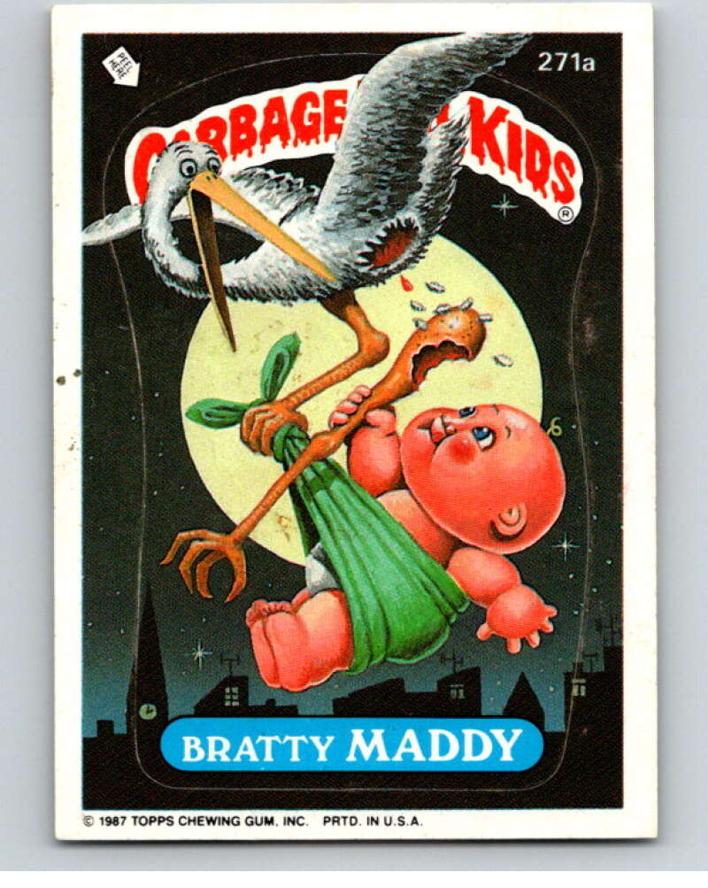 1987 Topps Garbage Pail Kids Series 7 #271A Bratty Maddy   V73412 Image 1