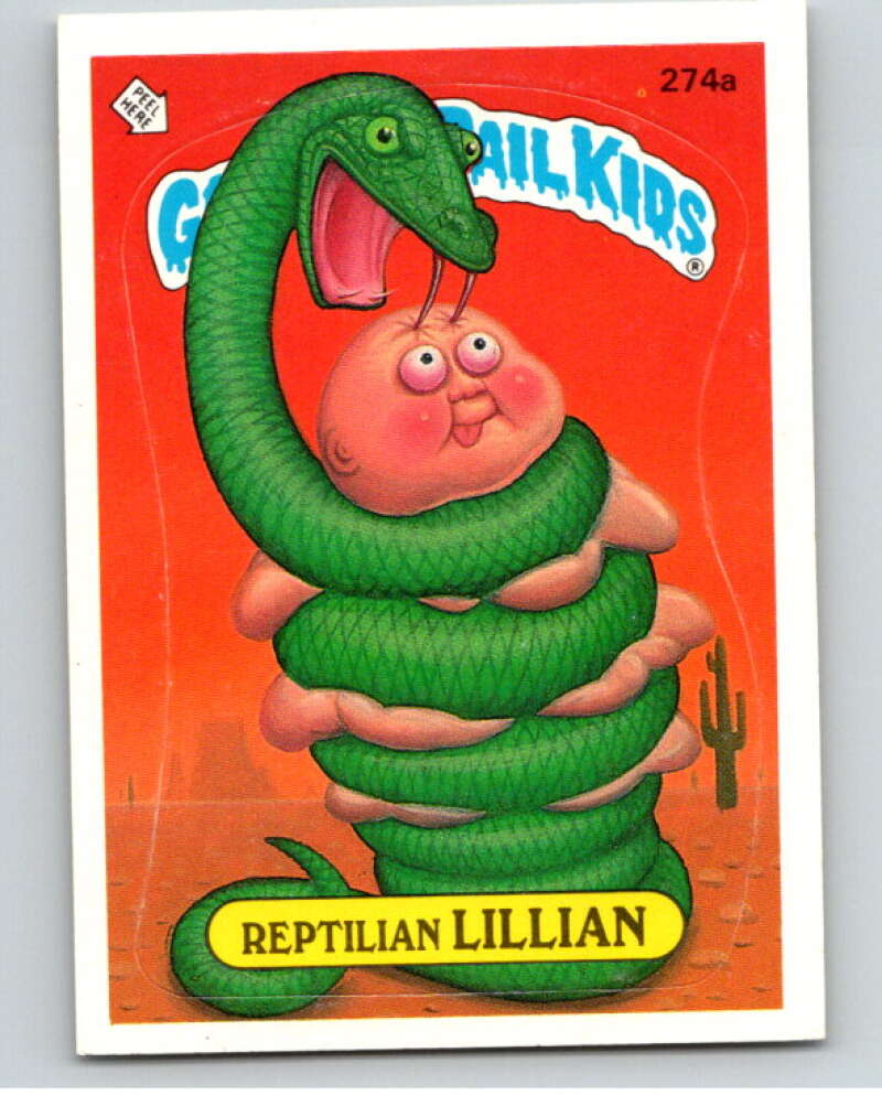 1987 Topps Garbage Pail Kids Series 7 #274A Reptilian Lillian   V73422 Image 1