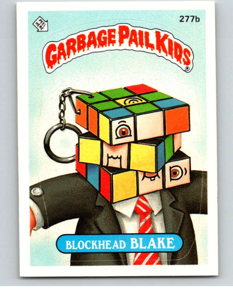 1987 Topps Garbage Pail Kids Series 7 #277B Blockhead Blake   V73431 Image 1