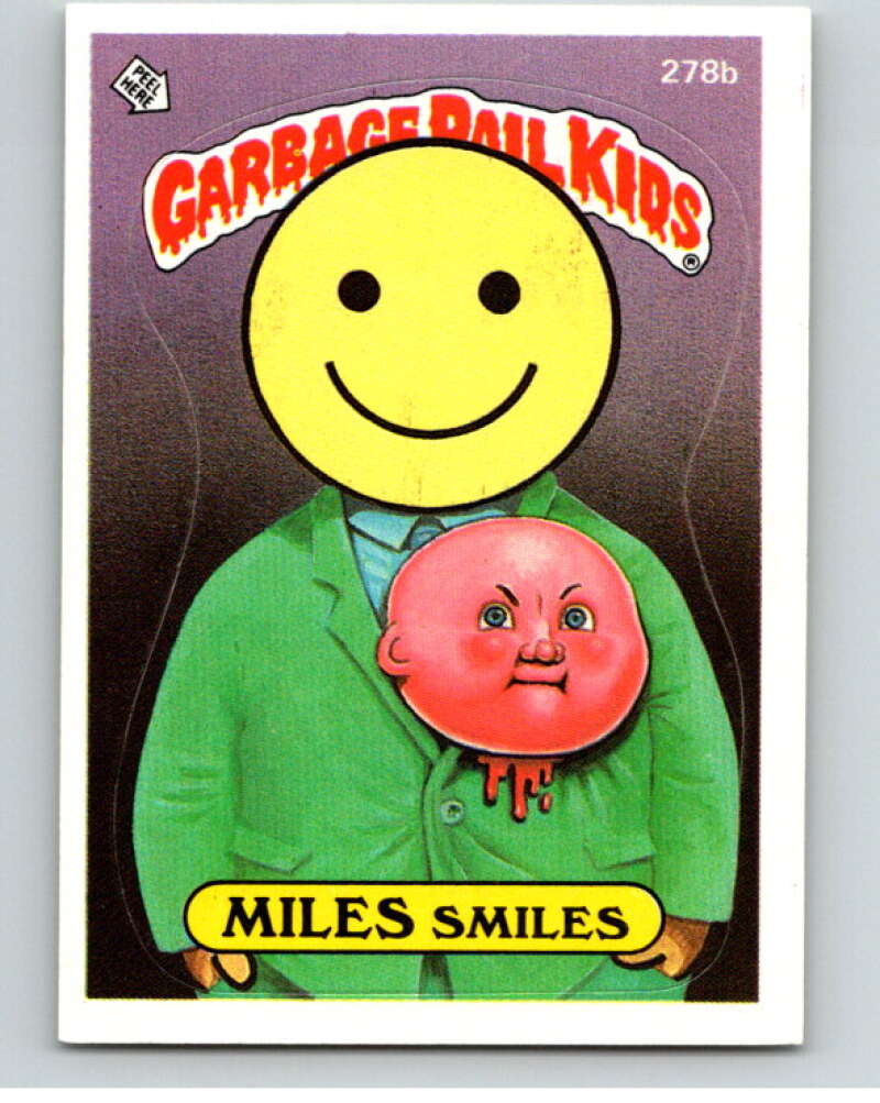 1987 Topps Garbage Pail Kids Series 7 #278B Miles Smiles   V73435 Image 1