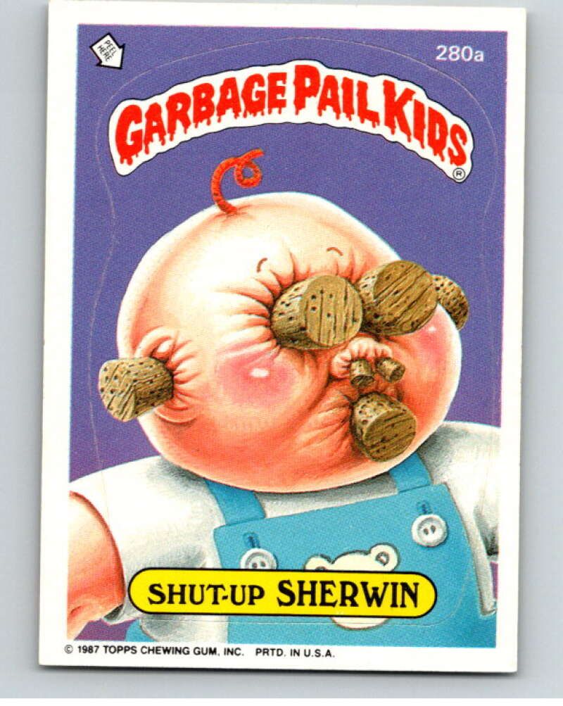 1987 Topps Garbage Pail Kids Series 7 #280A Shut-Up Sherwin   V73439 Image 1
