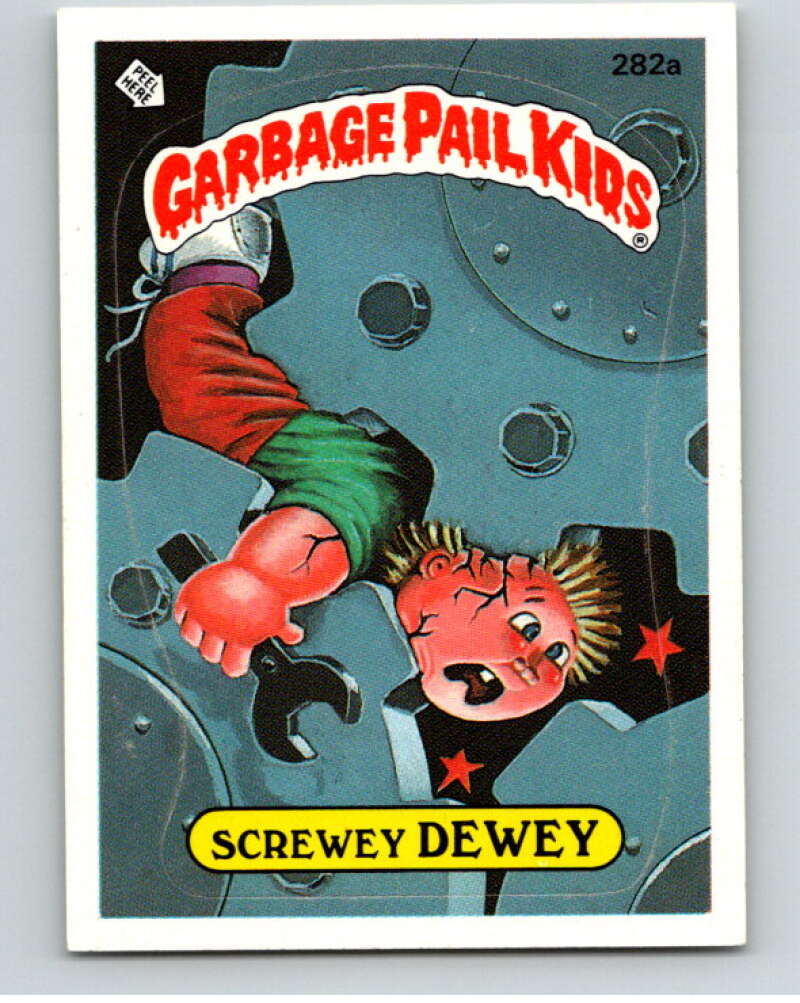 1987 Topps Garbage Pail Kids Series 7 #282A Screwey Dewey   V73444 Image 1