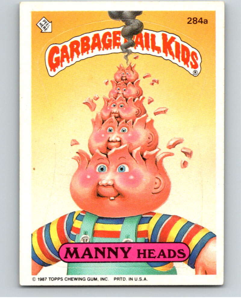 1987 Topps Garbage Pail Kids Series 7 #284A Manny Heads   V73450 Image 1