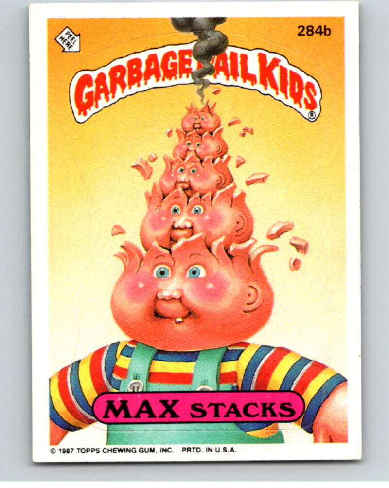 1987 Topps Garbage Pail Kids Series 7 #284B Max Stacks   V73452 Image 1