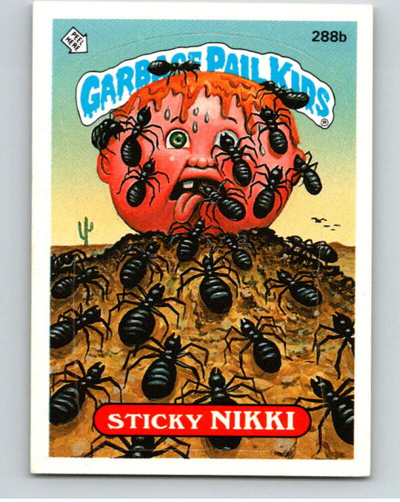 1987 Topps Garbage Pail Kids Series 7 #288B Sticky Nikki   V73460 Image 1
