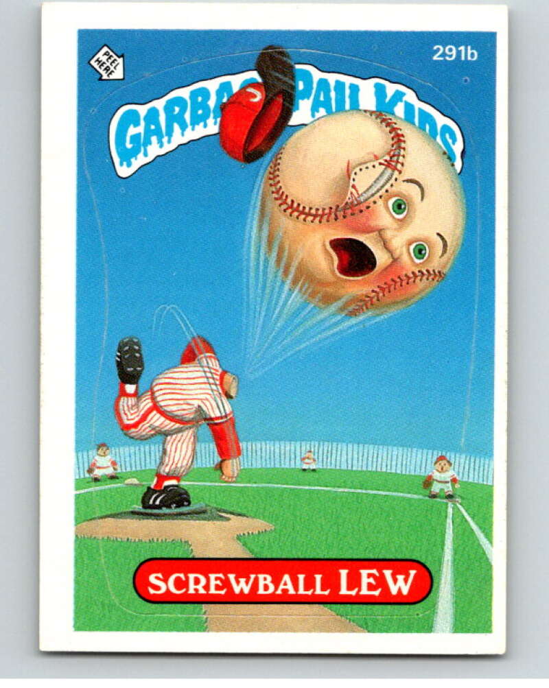 1987 Topps Garbage Pail Kids Series 7 #291B Screwball Lew   V73471 Image 1