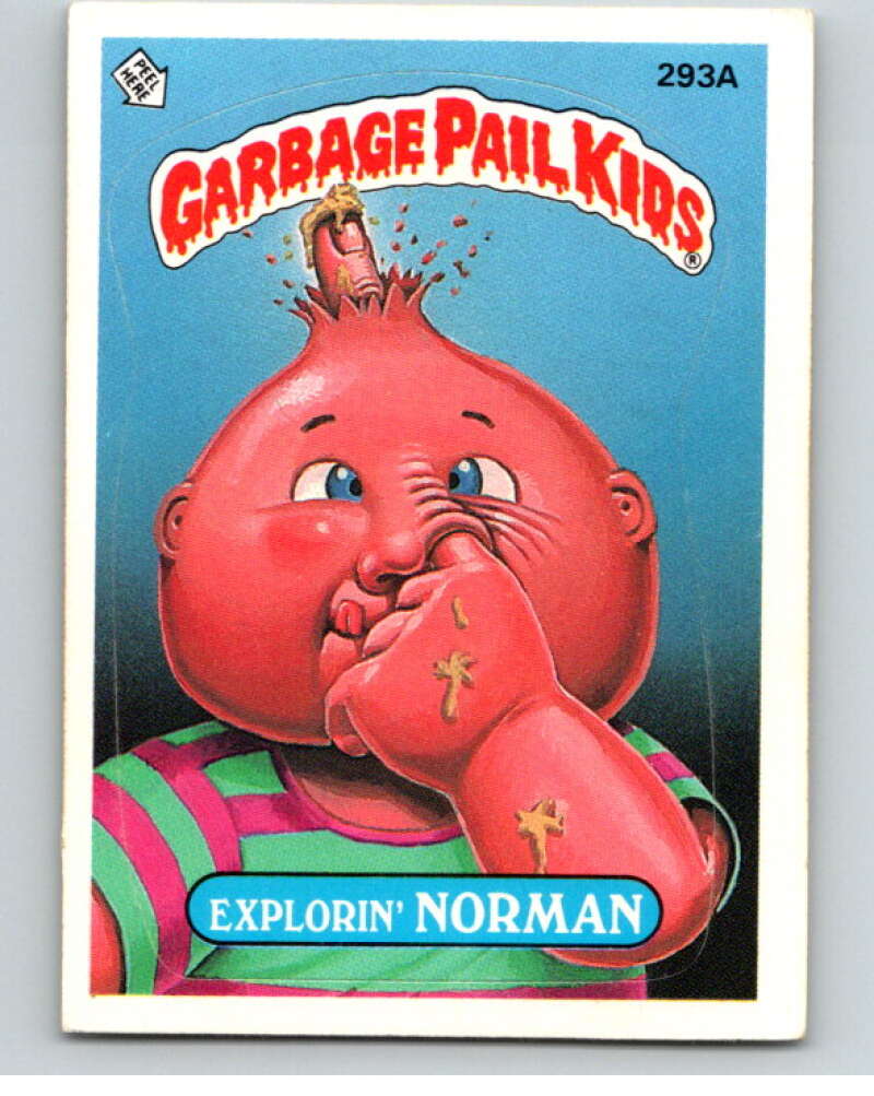 1987 Topps Garbage Pail Kids Series 8 #293A Explorin' Norman   V73474 Image 1