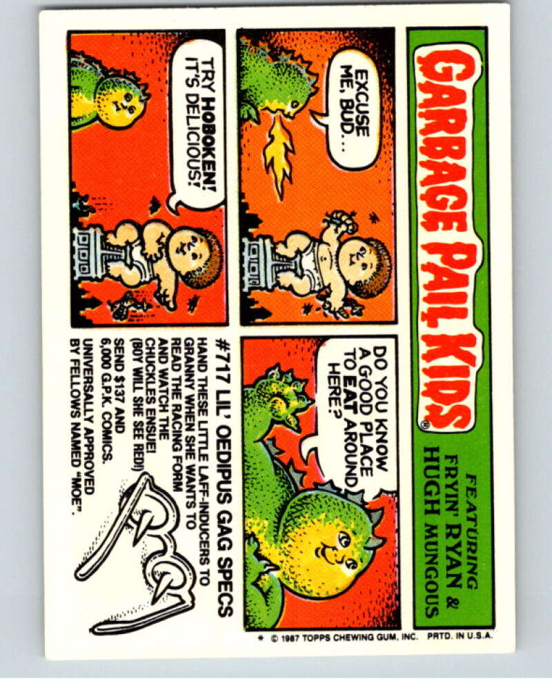 1987 Topps Garbage Pail Kids Series 8 #294A Weird Wendall   V73477 Image 2