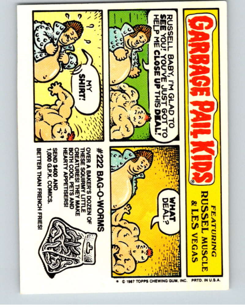 1987 Topps Garbage Pail Kids Series 8 #300B Smoky Joe   V73493 Image 2