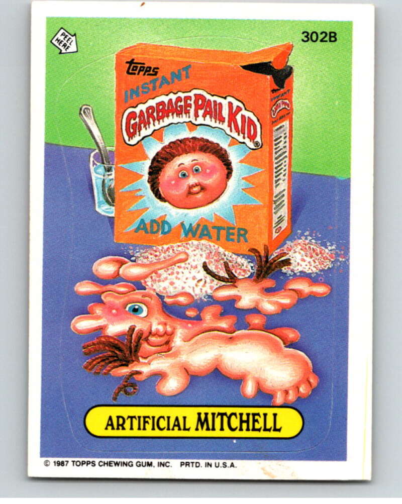 1987 Topps Garbage Pail Kids Series 8 #302B Artificial Mitchell   V73499 Image 1