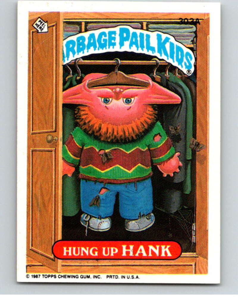 1987 Topps Garbage Pail Kids Series 8 #303A Hung Up Hank   V73500 Image 1