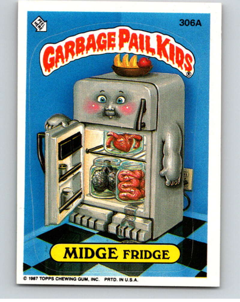 1987 Topps Garbage Pail Kids Series 8 #306A Midge Fridge   V73507 Image 1