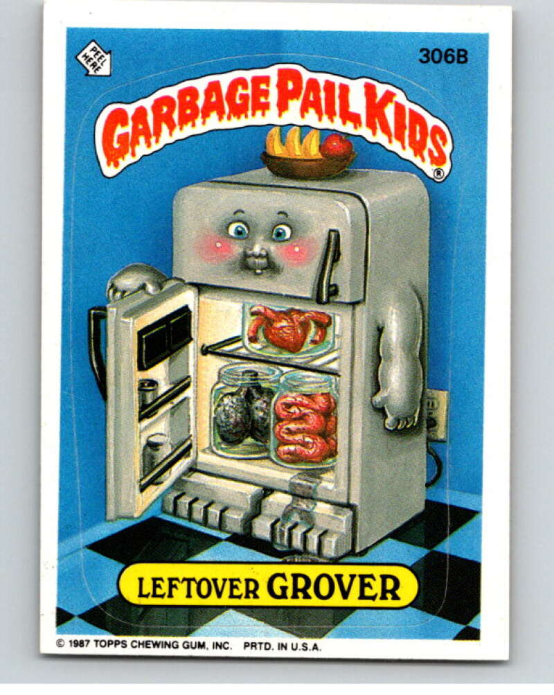 1987 Topps Garbage Pail Kids Series 8 #306B Leftover Grover   V73508 Image 1